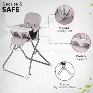 <span class=keywords><strong>Chaise</strong></span> haute portable multifonctionnelle réglable en plastique et métal pour bébé, mobilier enfant pliable, <span class=keywords><strong>rehausseur</strong></span> - Product Image 4