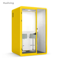 Cabine de travail insonorisée portable pour bureaux à aire ouverte et espaces commerciaux