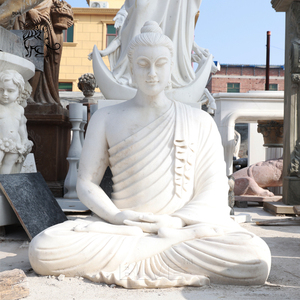 Sculpture de Bouddha en marbre grandeur nature pour jardin extérieur, sculpture religieuse bouddhiste en <span class=keywords><strong>pierre</strong></span>, BLVE - Product Image 2