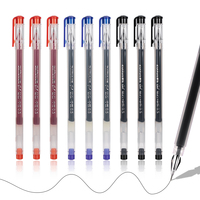 Stylos à encre gel à pointe tube pleine de 0,5 mm |   Encre à séchage rapide avec clip pour stylo, 3 couleurs pour étudiants et usage au bureau