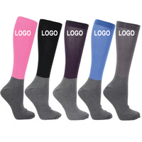 Chaussettes d'équitation confortables jusqu'au genou, logo personnalisé, chaussettes d'équitation unisexes pour bottes