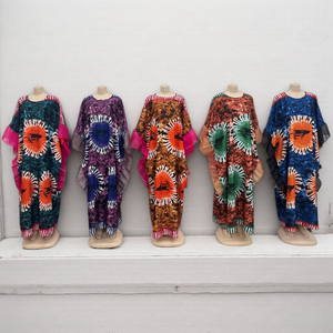 Nuovo all'ingrosso moda di grandi dimensioni abito da donna <span class=keywords><strong>africano</strong></span> estivo stampato rotondo - Product Image 2