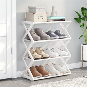 Kreativer X-Design Schuh regal Wohnzimmer Aufbewahrung shelfer Moderner Heimschuh-Organizer mit starken Stahlrohren - Product Image 1
