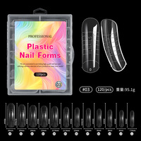 Moldes para Extensión de Uñas de Marca Personalizada en Oferta, Venta al por Mayor de Fábrica, 26 Estilos, Moldes de Construcción Rápida de ABS, 120 Piezas/caja, Aprobación CE
