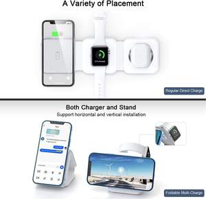 ที่ชาร์จไร้สายแบบแม่เหล็กสำหรับเดินทางแบบพับเก็บได้สำหรับ <span class=keywords><strong>iPhone</strong></span> 11 12 <span class=keywords><strong>13</strong></span> 14 14 15 <span class=keywords><strong>PRO</strong></span> <span class=keywords><strong>MAX</strong></span> 10W ชาร์จโทรศัพท์แบบพกพาได้อย่างรวดเร็ว - Product Image 3