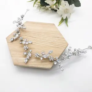 Модный серебряный циркониевый цветок 2019, свадебные аксессуары для волос, головной убор