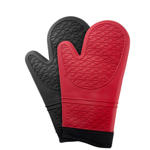 Mitaines de four en silicone antidérapantes et résistantes à la chaleur pour la cuisson et la préparation culinaire avec doublure en coton – Vente en gros - Product Image 2