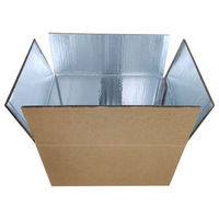Carton alimentaire isotherme en aluminium biodégradable, écologique, recyclable, robuste, imperméable, pour la chaîne du froid et la conservation des aliments frais, livraison express