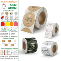 Autocollants alimentaires holographiques personnalisés, écologiques, durables, en papier synthétique auto-adhésif, résistants à l'eau et aux UV, forme personnalisée pour snacks