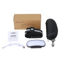 Lampada Frontale Ricaricabile IP65, 450 Lumen, Fascio Ampio 230°, Super Luminosa, 4 Modalità LED, Portata 50-99M, per Adulti, Meccanici, Elmetto, Campeggio