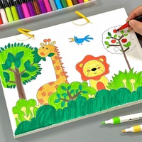 Livre de coloriage et de dessin éducatif léger pour tout-petits, à remplir, pour voyages, avec cartes DIY
