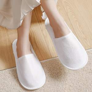 Pantuflas de Hotel, Pantuflas Blancas de Spa, Pantuflas Desechables Portátiles, Pantuflas para Huéspedes para Hombres y Mujeres, Tela No Tejida - Product Image 1