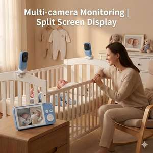 Monitor para Bebés con Audio Bidireccional, Detección de Movimiento, Wi-Fi 2.4GHz, 720P HD, Pantalla de 3.5'', Batería Recargable, Almacenamiento Local - Product Image 5