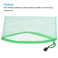 Pochette zippée en maille PVC imperméable, format A5/A6/B6/B8, pochettes pour documents, sacs pour factures, dossiers pour le bureau, la maison, les fournitures de papeterie