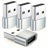 Adaptateur Convertisseur de Câble de Données USB 3.1 Type-C Mâle vers Type-C Femelle en Aluminium pour Téléphone