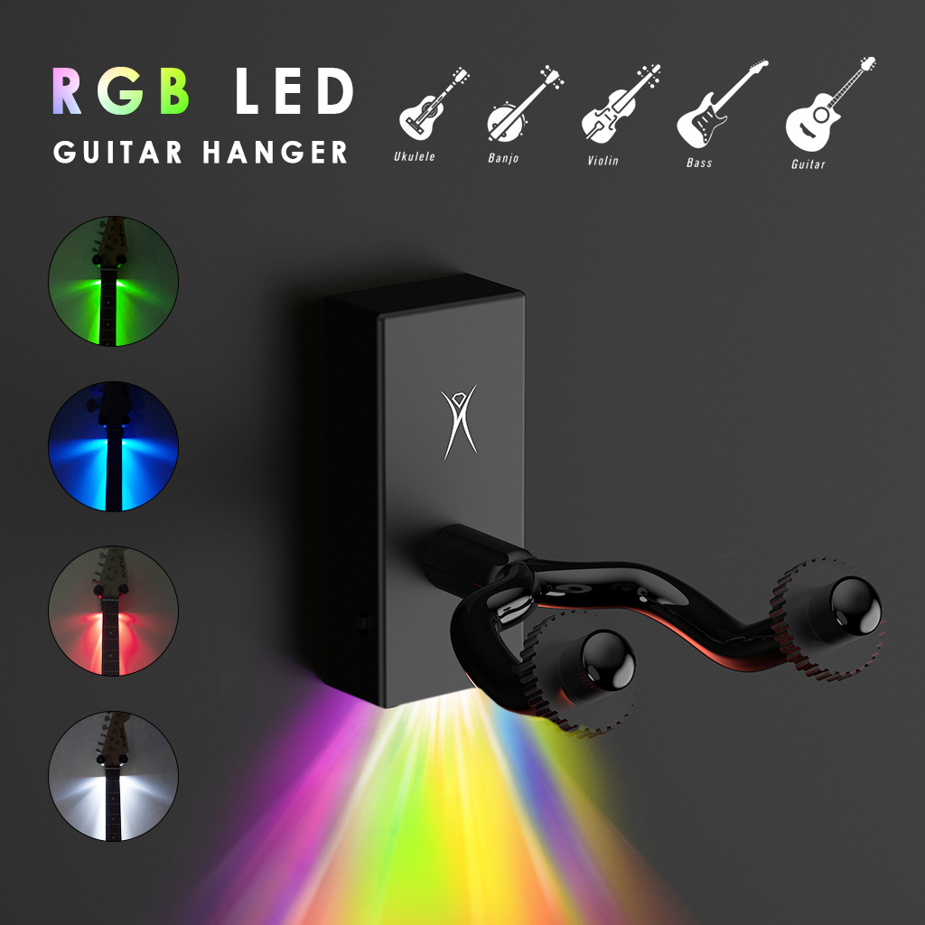 NAOMI RGB LED Hanger - Stylish Guitar Wall Mount Bracket