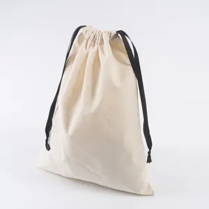 Algodão personalizado Drawstring Bag Jewelry Bag saco de proteção ambiental com logotipo