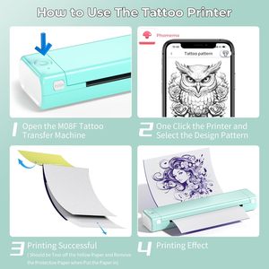 Impresora Phomemo A4 M08F carta viaje compacto inalámbrico portátil tatuaje plantilla impresora térmica portátil máquina sin tinta - Product Image 5