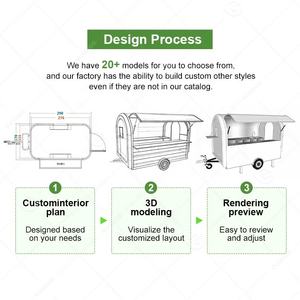 Carrito de Comida Móvil para Charcutería, Café, Boba, Belleza y Frutas, con Cocina Completa y Ruedas - Product Image 3