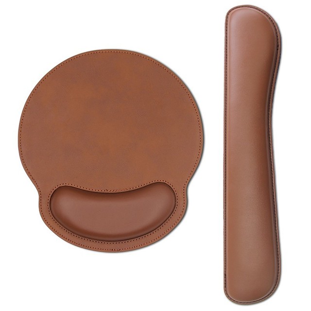 Beckon OEM Custom Leather Mouse Mats with Laser Logo Non-Slip Computer Mat for Business Gifts School Labs Retail Merchandise