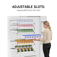Grand distributeur automatique de boissons et d'aliments frais sains en libre-service 24 heures sur 24 à bas prix pour usage commercial