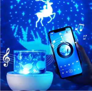 Reproductor de música inalámbrico, <span class=keywords><strong>película</strong></span> 6-21, proyector de estrella de huevo de dinosaurio, luz nocturna, batería de litio recargable de 1800 MAh - Product Image 5