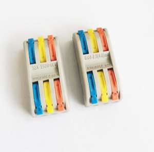 Konektor kabel Universal elektrik Cepat 4 223 kompak Terminal Push-In cepat untuk koneksi kawat konektor kabel nyaman