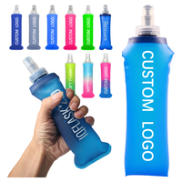 Bouteille d'eau pliable en TPU personnalisée en gros, bouteille souple pour sports de plein air, bouteille d'eau spéciale pour la course à pied avec logo personnalisé
