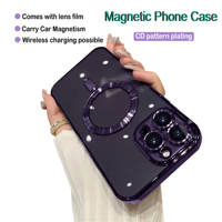 Coque de Téléphone Magnétique Anti-Choc Plaqué Électroplaque Sûre pour iPhone 17 16 15 14 Air Pro Max