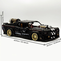 Guly 10637 1:8 Voiture de sport RC en ABS, modèle à assembler, blocs de construction, ensemble de 3750 pièces, jouet éducatif pour garçons, cadeau d'anniversaire