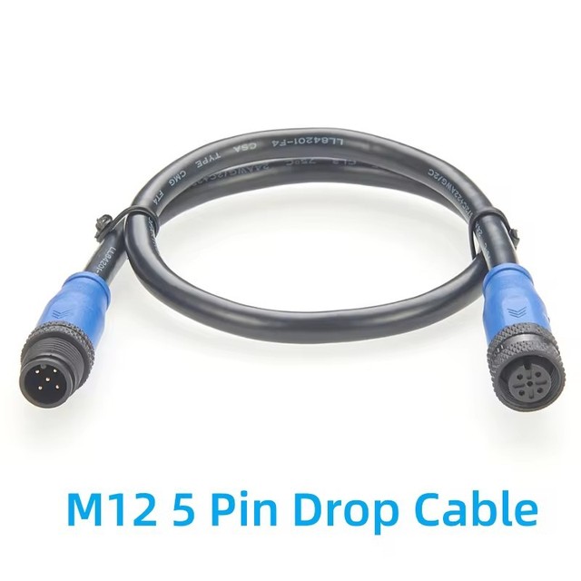 Premier Cable PCM-0470 M12 Male Female Copper Contact IP67 PVC Housing NMEA2000 CANBus CANopen DeviceNet DC 230V 4A Drop Cable
