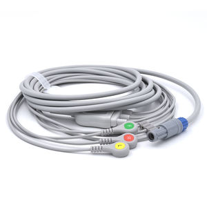 Ge Levendige Eendelige 3-Lead Ecg Kabel Met Snap Iec Ce Gecertificeerde Kabel Ecg - Product Image 2