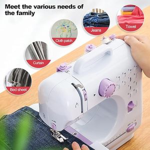 Máquinas de Coser Portátiles de Velocidades Alta y Baja con 12 Puntadas Incorporadas, Costura Inversa, Hilo Doble, Sobrehilado y para Remendar - Product Image 6