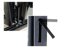 Fournisseurs de fenêtres, fenêtres pliantes modernes en alliage d'aluminium, résistantes au vent, personnalisées, pour hôtel, villa, cuisine, fenêtres pliantes