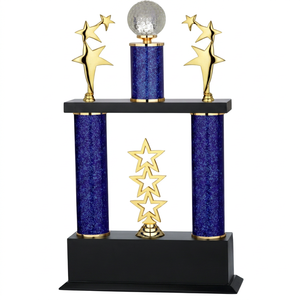 Trofeo Deportivo de Metal Dorado de Lujo para Grandes Torneos, Portátil y Listo para Grabar - Product Image 1