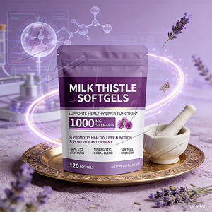 Gélules de chardon-Marie 200 mg de silymarine flavonoïdes, formule équilibrée optimale favorisant la détoxification et le métabolisme de l'alcool - Product Image 3