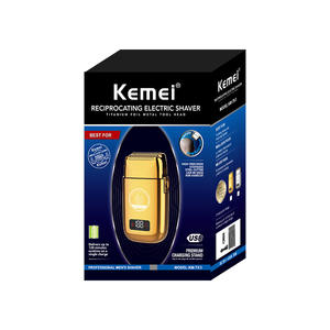 Komei Km-Tx3 Electric Shaver Metal Body Rechargeable Single Blade Gold And Silver <b>USB</b> Charging For Men - Product Image 4