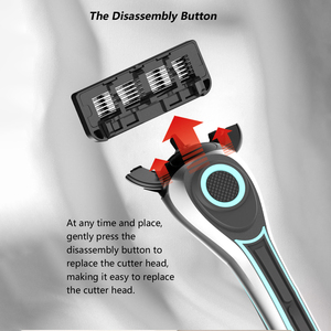 2024 New Mặt Cạo Râu 6 Hai Lớp Thép Không Gỉ Dao Cạo Cho Nam Giới Với Kim Loại Xử Lý - Product Image 6