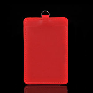 สายคล้องคอแบบถอดออกได้,ทำจากหนัง PU แนวตั้งสำหรับใส่บัตรและชื่อบัตรเข้าโรงเรียนพร้อมช่องใส่บัตร - Product Image 4