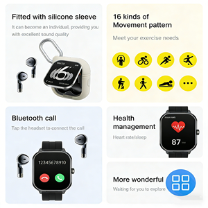 데닉시 인기상품 D8pro 헤드폰 스마트워치 2-in-1 (스포츠 음악 재생, NFC 출입 통제, 블루투스 통화 기능 포함) - Product Image 4