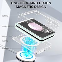 Vente en gros Tpu + pc Housse de protection transparente pliable acrylique coque de téléphone magnétique pour samsung galaxy Z Flip 5 4 3 6 7