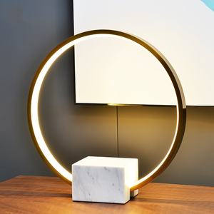 Nuevo diseño decoración del hogar lámpara luz hogar Hotel decoración iluminación LED mármol lámpara de mesa - Product Image 4