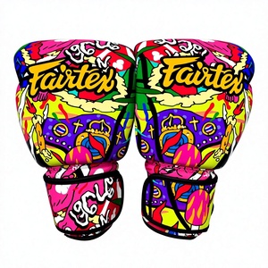 Nouveaux gants de boxe Fairtex Full Print Hand Grip Sanda, antidérapants, respirants, pour l'entraînement de Muay Thai, MMA, Kickboxing - Cuir - Product Image 1