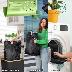 Almacenamiento de botellas de depósito Bolsa de transporte de bambú para vaciar Almacenamiento de residuos de vidrio Colector de botellas duradero - Product Image 1