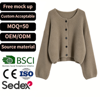 Cardigan en maille côtelée pour femme, motif géométrique, col rond, coupe oversize, manches courtes, idéal pour le quotidien et les superpositions