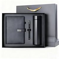 Nouveauté 2027 : Ensemble Cadeau Luxe en Cuir (Carnet d'Affaires, Stylo, Bouteille d'Eau) avec Logo Personnalisé Imprimé, Agenda A5 100 Feuilles