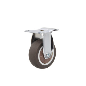 Rueda giratoria silenciosa de TPR con eje roscado para carrito de transporte - Product Image 3