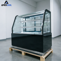 Vitrine réfrigérée haut de gamme en acier inoxydable pour charcuteries et pâtisseries, idéale pour cafés et supermarchés