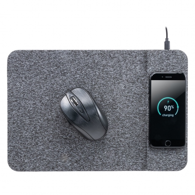 Hot Selling 2-in-1 15W Wireless Charger Mouse Pad With Customizable Fabric Surface for Computer Gaming and Office Use