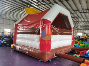 Château gonflable sur le thème du carton, fabricant chinois, maison de rebond gonflable pas chère avec toboggan, aire de jeux gonflable pour enfants à usage domestique - Product Image 4